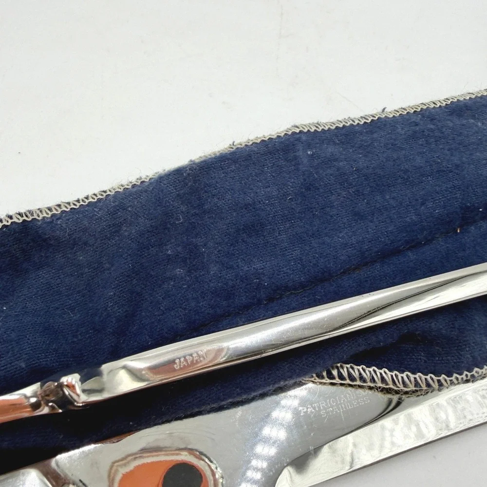 Patrician‎ Japan Stainless Steel Mid Century Modern Carving Knife and Fork Set